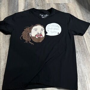 Black Graphic Tee with Unique Design